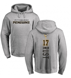 NHL Adidas Pittsburgh Penguins #17 Bryan Rust Ash Backer Pullover Hoodie