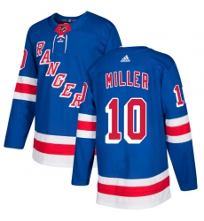 Youth Adidas New York Rangers #10 J.T. Miller Premier Royal Blue Home NHL Jersey