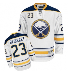 Youth Reebok Buffalo Sabres #23 Sam Reinhart Authentic White Away NHL Jersey