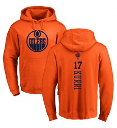 NHL Adidas Edmonton Oilers #17 Jari Kurri Orange One Color Backer Pullover Hoodie