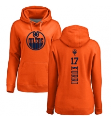 NHL Women's Adidas Edmonton Oilers #17 Jari Kurri Orange One Color Backer Pullover Hoodie