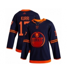 Youth Edmonton Oilers #17 Jari Kurri Authentic Navy Blue Alternate Hockey Jerseys