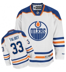 Youth Reebok Edmonton Oilers #33 Cam Talbot Authentic White Away NHL Jersey