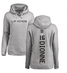 NHL Women's Adidas Los Angeles Kings #16 Marcel Dionne Ash Backer Pullover Hoodie