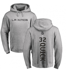 NHL Adidas Los Angeles Kings #32 Jonathan Quick Ash Backer Pullover Hoodie