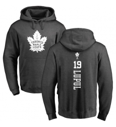 NHL Adidas Toronto Maple Leafs #19 Joffrey Lupul Charcoal One Color Backer Pullover Hoodie