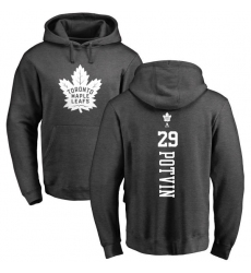 NHL Adidas Toronto Maple Leafs #29 Felix Potvin Charcoal One Color Backer Pullover Hoodie