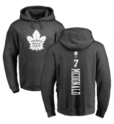 NHL Adidas Toronto Maple Leafs #7 Lanny McDonald Charcoal One Color Backer Pullover Hoodie