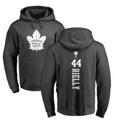 NHL Adidas Toronto Maple Leafs #44 Morgan Rielly Charcoal One Color Backer Pullover Hoodie
