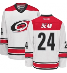 Women's Reebok Carolina Hurricanes #24 Jake Bean Authentic White Away NHL Jersey