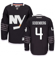 Men's Reebok New York Islanders #4 Dennis Seidenberg Premier Black Third NHL Jersey