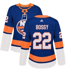 Women's Adidas New York Islanders #22 Mike Bossy Premier Royal Blue Home NHL Jersey