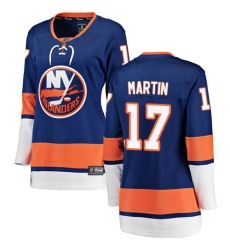Women's New York Islanders #17 Matt Martin Fanatics Branded Royal Blue Home Breakaway NHL Jersey