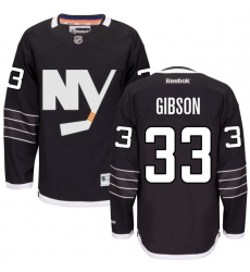Youth Reebok New York Islanders #33 Christopher Gibson Premier Black Third NHL Jersey