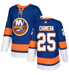 Youth Adidas New York Islanders #25 Jason Chimera Authentic Royal Blue Home NHL Jersey