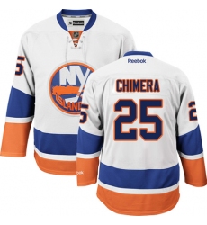 Youth Reebok New York Islanders #25 Jason Chimera Authentic White Away NHL Jersey
