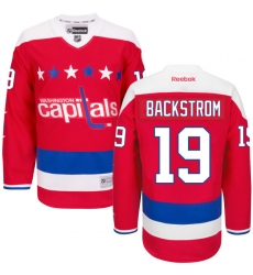 Men's Reebok Washington Capitals #19 Nicklas Backstrom Premier Red Third NHL Jersey