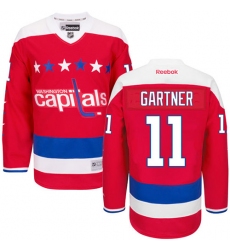 Youth Reebok Washington Capitals #11 Mike Gartner Premier Red Third NHL Jersey