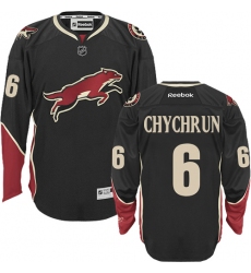 Men's Reebok Arizona Coyotes #6 Jakob Chychrun Authentic Black Third NHL Jersey
