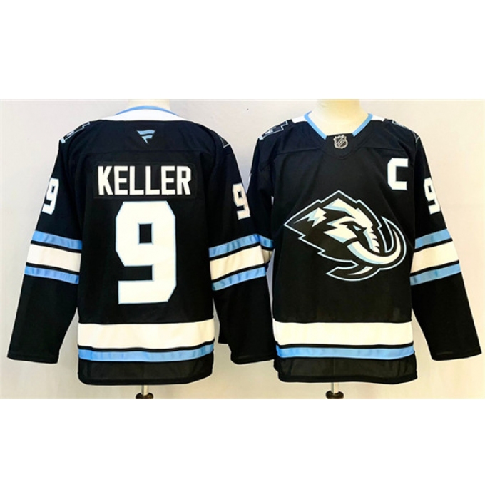 Men's Utah Mammoth #9 Clayton Keller Navy 2025 With C Stitched Jersey