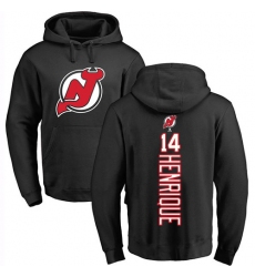 NHL Adidas New Jersey Devils #14 Adam Henrique Black Backer Pullover Hoodie