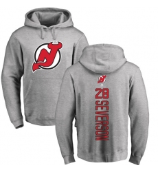 NHL Adidas New Jersey Devils #28 Damon Severson Ash Backer Pullover Hoodie