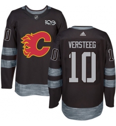 Men's Adidas Calgary Flames #10 Kris Versteeg Authentic Black 1917-2017 100th Anniversary NHL Jersey