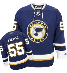 Women's Reebok St. Louis Blues #55 Colton Parayko Authentic Navy Blue Third NHL Jersey
