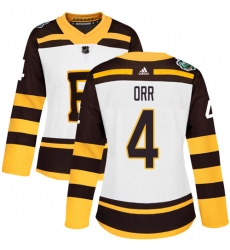 Women's Adidas Boston Bruins #4 Bobby Orr Authentic White 2019 Winter Classic NHL Jersey