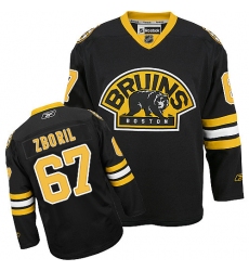 Women's Reebok Boston Bruins #67 Jakub Zboril Authentic Black Third NHL Jersey