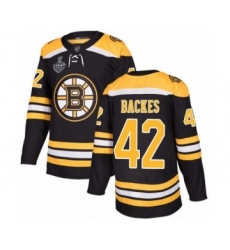 Youth Boston Bruins #42 David Backes Authentic Black Home 2019 Stanley Cup Final Bound Hockey Jersey