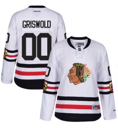 Women's Reebok Chicago Blackhawks #00 Clark Griswold Authentic White 2017 Winter Classic NHL Jersey