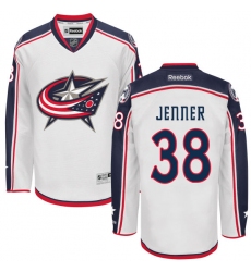 Youth Reebok Columbus Blue Jackets #38 Boone Jenner Authentic White Away NHL Jersey