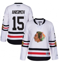 Women's Reebok Chicago Blackhawks #15 Artem Anisimov Authentic White 2017 Winter Classic NHL Jersey