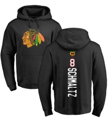 NHL Adidas Chicago Blackhawks #8 Nick Schmaltz Black Backer Pullover Hoodie