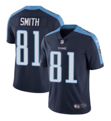 Men's Nike Tennessee Titans #81 Jonnu Smith Navy Blue Alternate Vapor Untouchable Limited Player NFL Jersey
