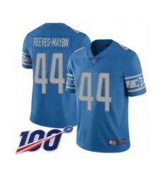 Men's Detroit Lions #44 Jalen Reeves-Maybin Blue Team Color Vapor Untouchable Limited Player 100th Season Football Jersey