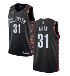 Men's Nike Brooklyn Nets #31 Jarrett Allen Swingman Black NBA Jersey - 2018 19 City Edition
