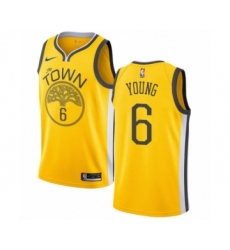 Women's Nike Golden State Warriors #6 Nick Young Yellow Swingman Jersey - Earned Edition