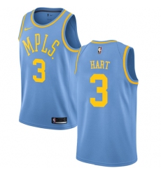 Men's Nike Los Angeles Lakers #3 Josh Hart Swingman Blue Hardwood Classics NBA Jersey