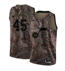 Men's Nike Utah Jazz #45 Donovan Mitchell Swingman Camo Realtree Collection NBA Jersey