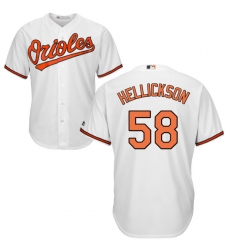 Youth Majestic Baltimore Orioles #58 Jeremy Hellickson Authentic White Home Cool Base MLB Jersey