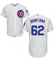 Men's Majestic Chicago Cubs #62 Jose Quintana White Home Flexbase Authentic Collection MLB Jersey