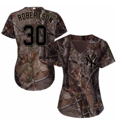 Women's Majestic New York Yankees #30 David Robertson Authentic Camo Realtree Collection Flex Base MLB Jersey