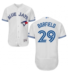 Men's Majestic Toronto Blue Jays #29 Jesse Barfield White Flexbase Authentic Collection MLB Jersey