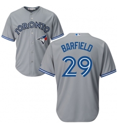 Youth Majestic Toronto Blue Jays #29 Jesse Barfield Replica Grey Road MLB Jersey