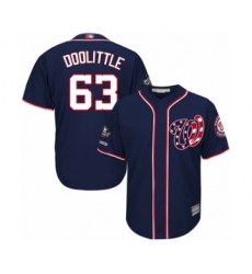 Youth Washington Nationals #63 Sean Doolittle Authentic Navy Blue Alternate 2 Cool Base 2019 World Series Champions Baseball Jersey