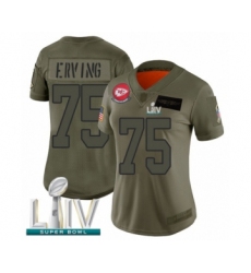 Women's Kansas City Chiefs #75 Cameron Erving White Vapor Untouchable Limited Player Super Bowl LIV Bound Football Jersey