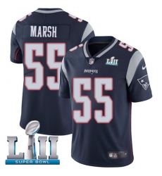 Men's Nike New England Patriots #55 Cassius Marsh Navy Blue Team Color Vapor Untouchable Limited Player Super Bowl LII NFL Jersey