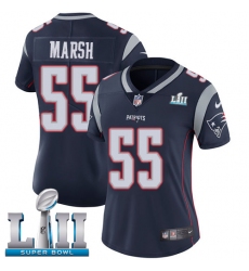 Women's Nike New England Patriots #55 Cassius Marsh Navy Blue Team Color Vapor Untouchable Limited Player Super Bowl LII NFL Jersey